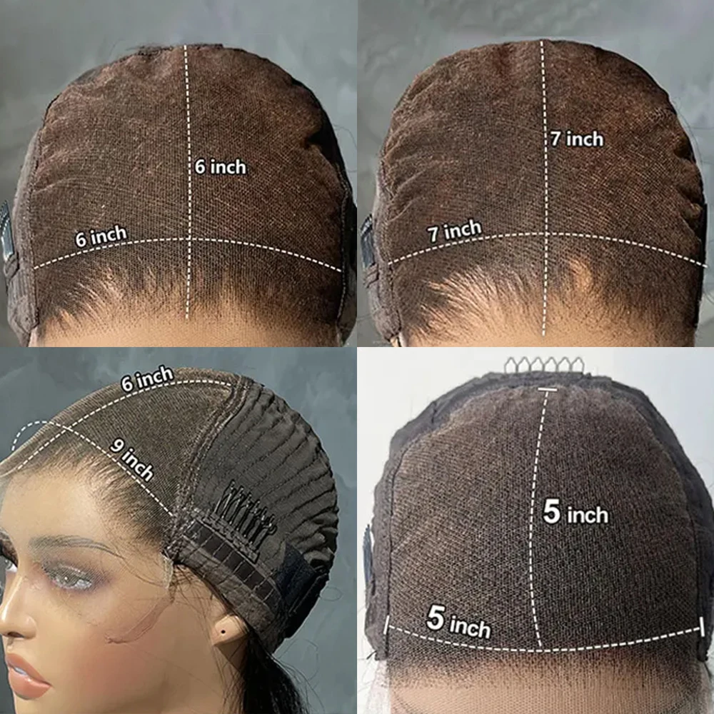 Brazilian 9x6 5x5 Curly Glueless Human Hair Wigs Wear And Go 250% High Density Curly Transparent Lace Frontal Wigs For Women