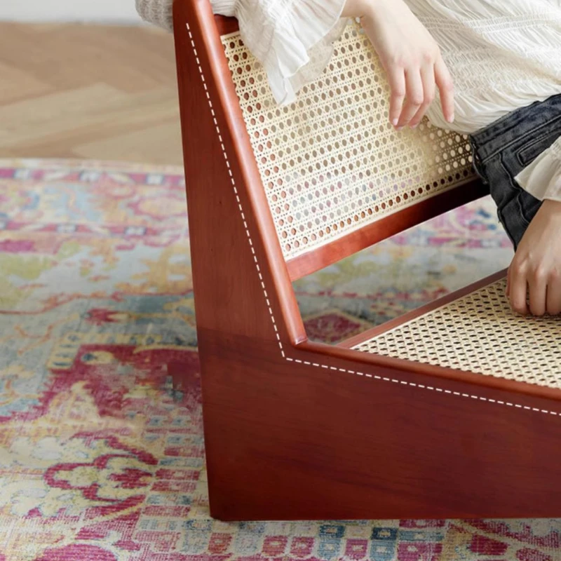 Nordic Solid Wood Rattan Armchair 6