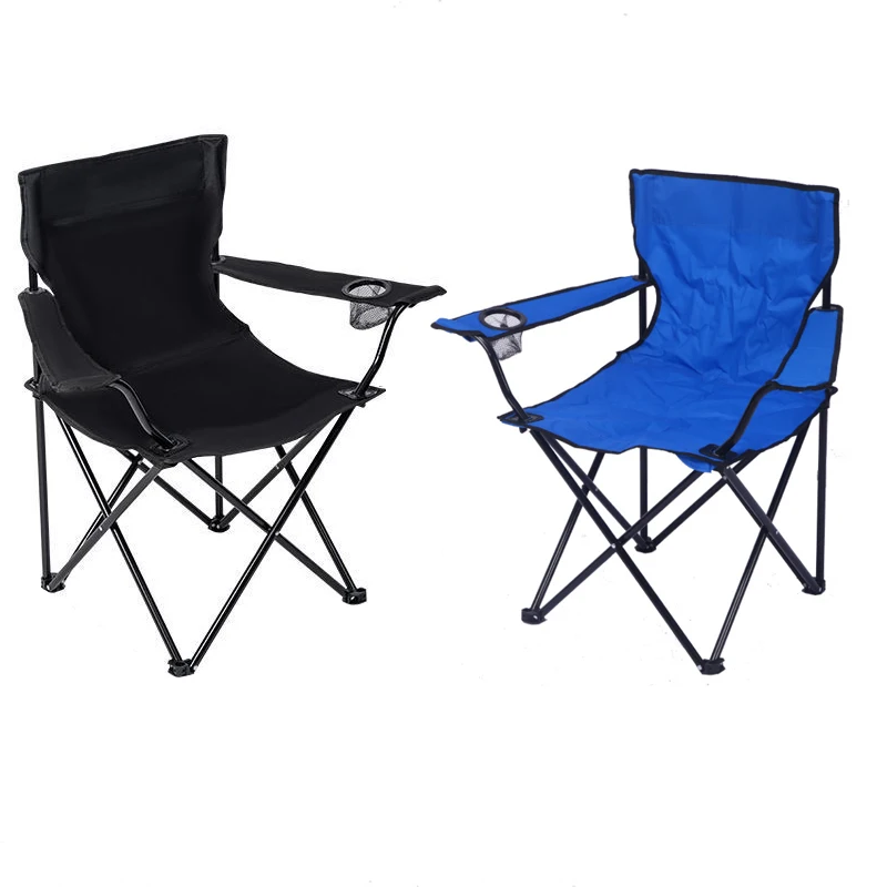 Chaise camping pêche pliante 120kg capacité dossier 40cm cadre métal noir multifonction pêche événements