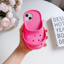 3D Funny Beach Shoes Design Soft TPU Phone Case Cover - iPhone 12 Pro Max (Rose)