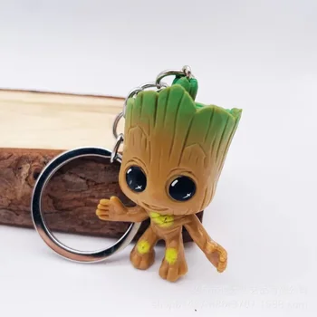 Marvel Groot Keychains Decoration Anime Action Figures Cute Toy Q Figurals Car Key Bag Decoration Models Children Birthday Gifts 3