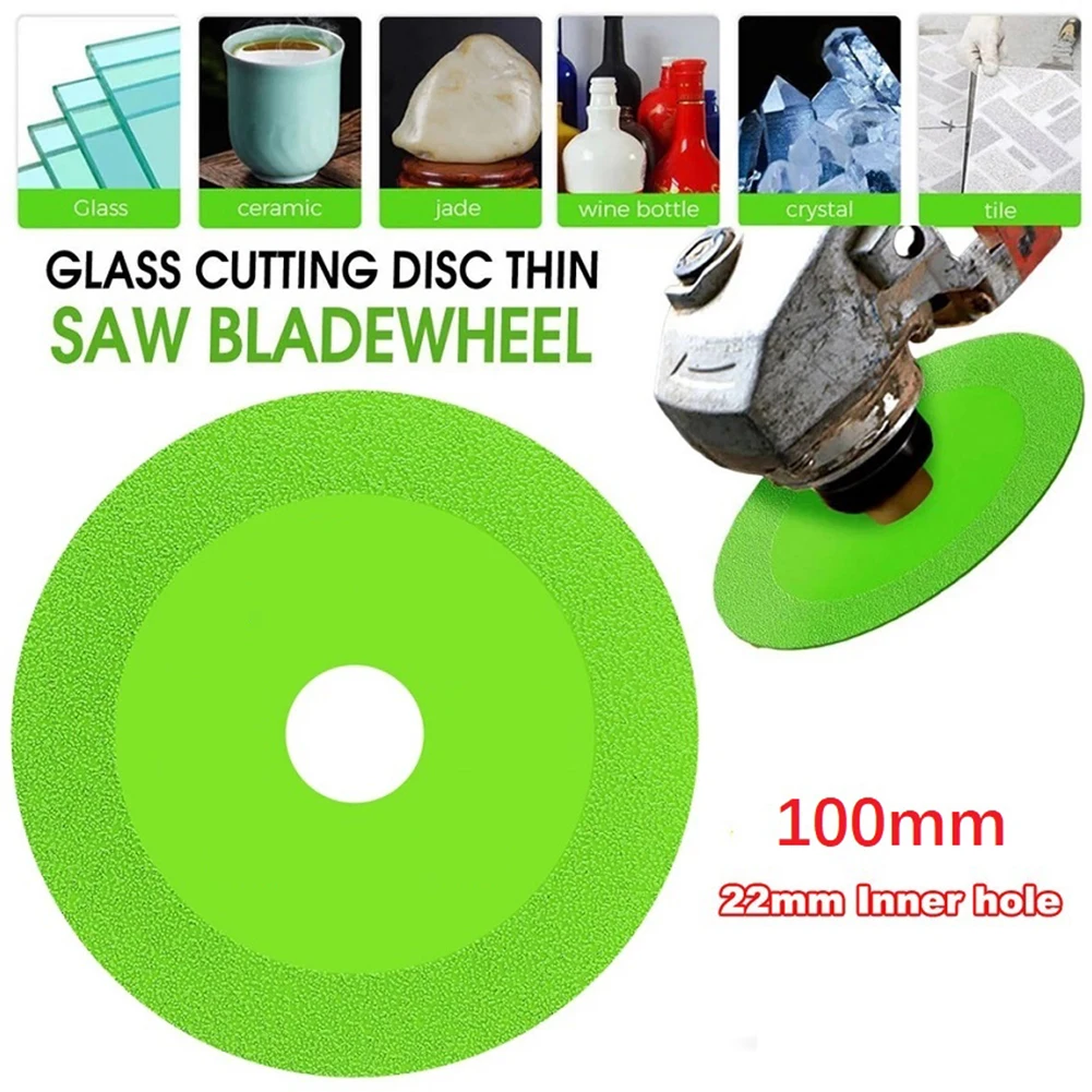 

1 Pcs 22mm Hole Glass Cutting Disc 100mm Diameter Fit Diamond Marble Ceramic Tile Jade Grinding Blade Electric Tool Accessories