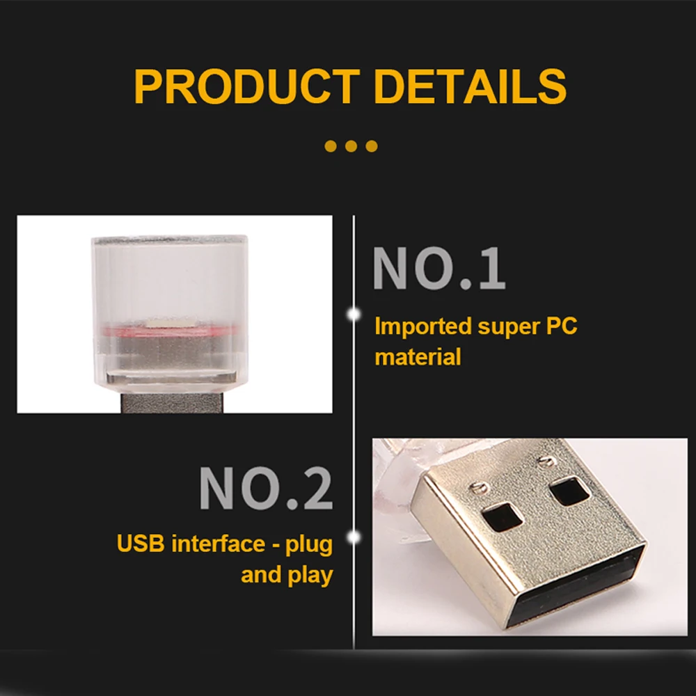 1x модный миниатюрный RGB светодиодный USB интерьер автомобиля неоновая атмосферная