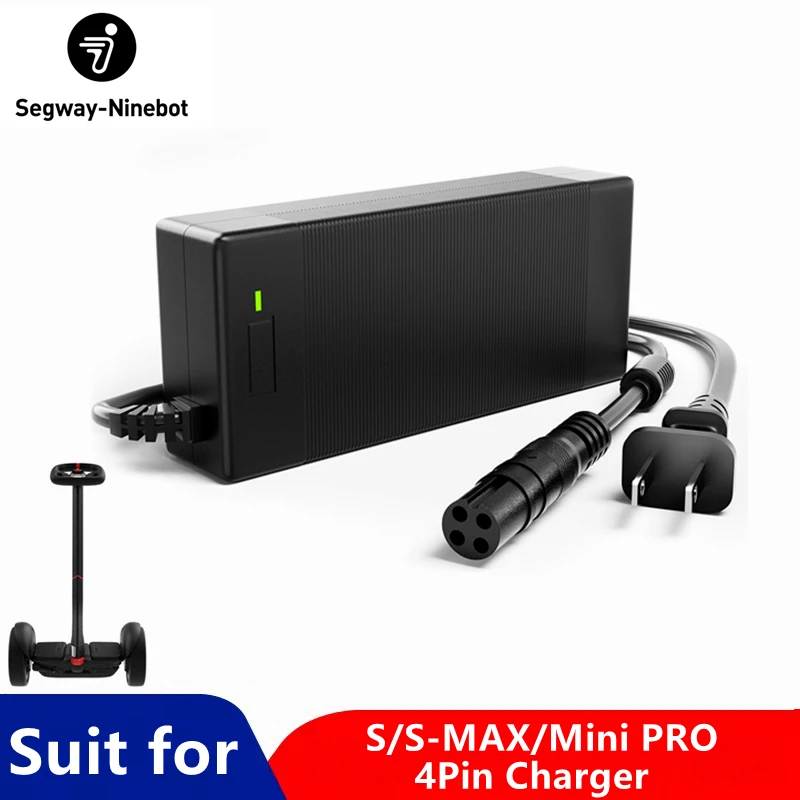

4 Prong Charger for Ninebot S/S-MAX/Mini PRO/Mini lite 63V 2A 4 Pin Notched Connector Lithium Battery Charger Segway Go Kart Kit