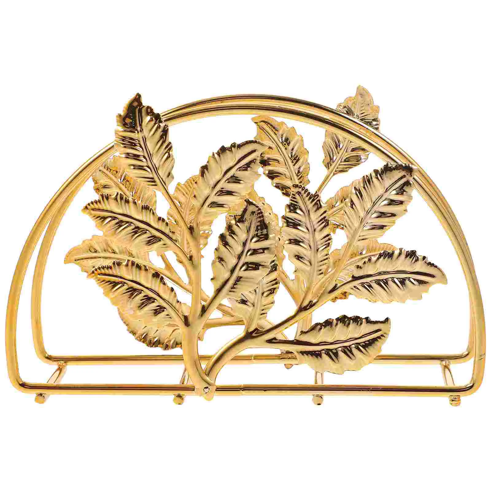 

Napkin Stand Tissue Dispenser Holder Leaf Designed Napkin Holder for Kitchen Restaurant Golden