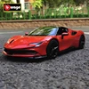 Bburago 1:32 Ferrari SF90 Stradale Alloy Car Model Diecast Metal Toy Vehicle Car Model Sound and Light Collection Childrens Gift 1