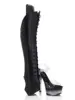 IDEAL MA new steel pole dance high-heeled sandals come with knee over boot sleeves and built-in knee sponge boot covers 3