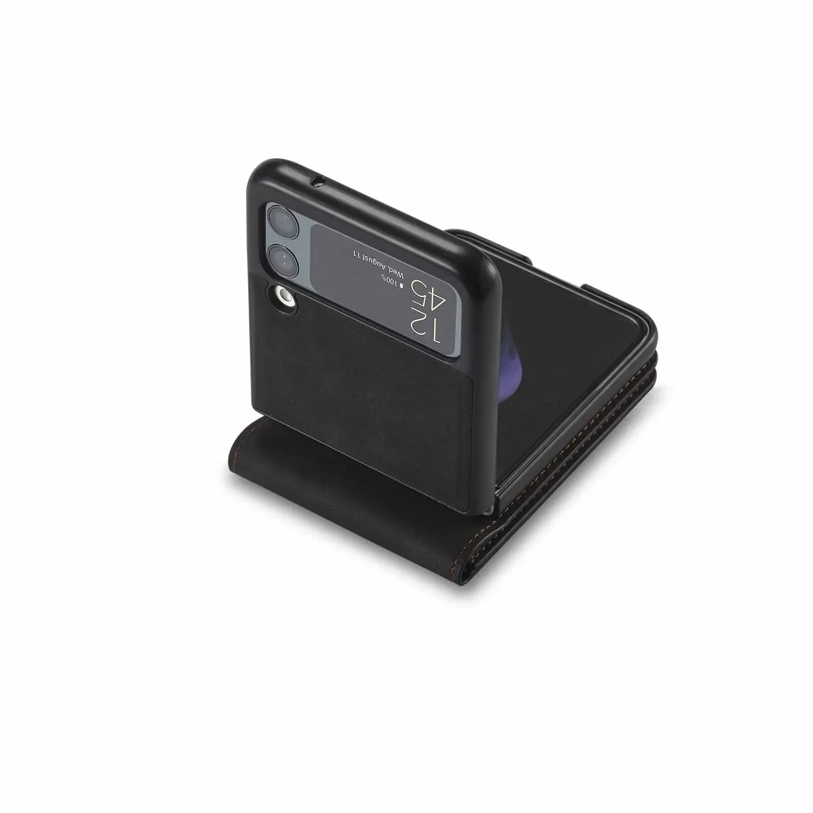 Housse en cuir à rabat Ultra fine pour Samsung Galaxy Z Flip 7 FE 6 5 4 3 Flip7 Flip6 5G, porte-cartes, portefeuille, étui de téléphone magnétique – Image 5