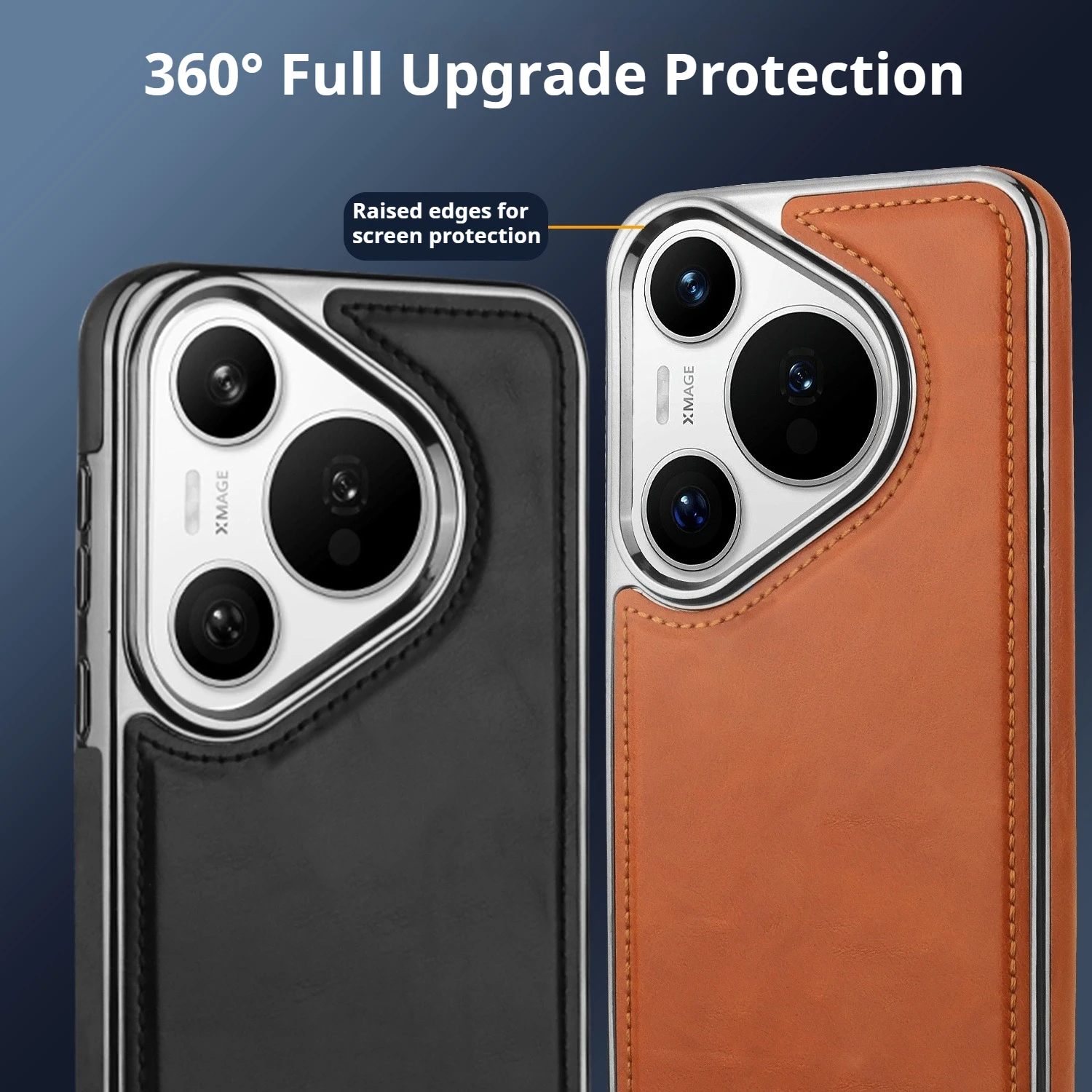 High-End Solid Color Leather Magnetic Mobile Phone Case