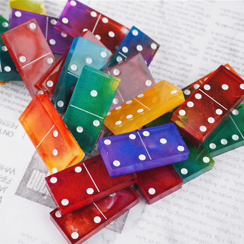 

DIY Domino Mirror Silicone Mold Big Small Point Nine Dominos Crystal Epoxy Resin Mold