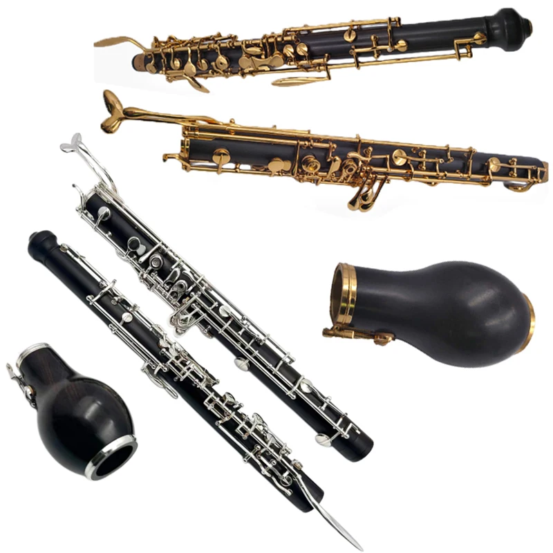 Professional English Horn Alto Oboe F Key Ebony Wood Body Silver/Gold plated Keys With Reed Gloves Case