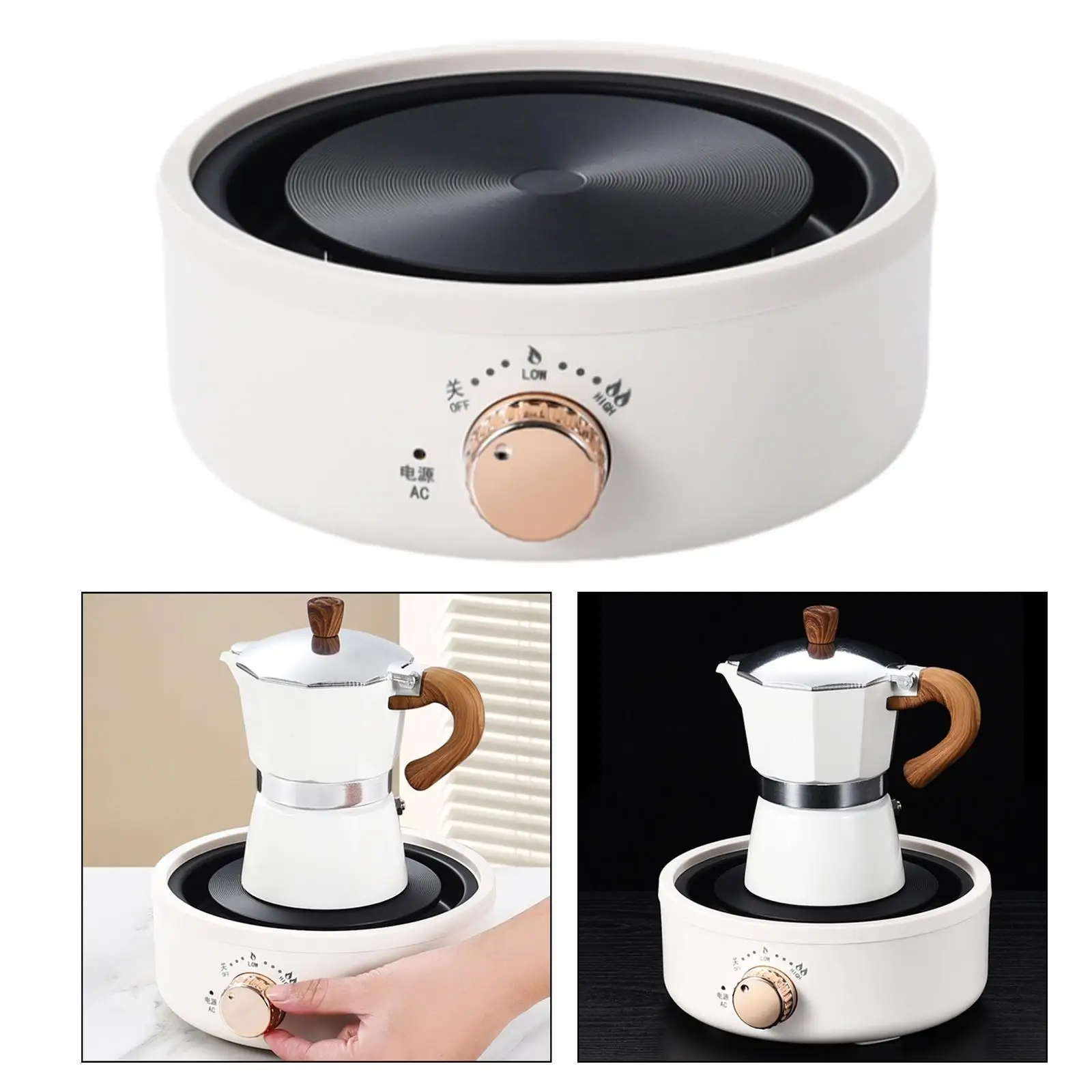 Countertop Electric Stove US Plug Compact Portable Ceramic Coffee Heater Hot Plate for Indoor Tea Room Tea Rooms Offices Picnic