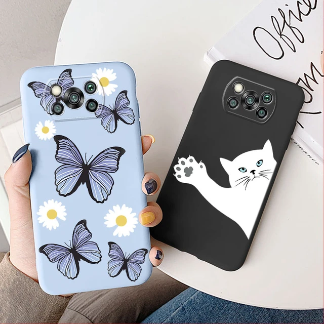 Funda de dibujos animados para POCO X3 Pro NFC para mujer, carcasa trasera  de silicona TPU