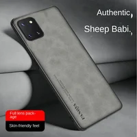 For Samsung Note 10 Lite N770F Case PU Leather Skin Hard Cover Matte Phone Case Silicone Bumper for Samsung Galaxy Note10 Lite 2