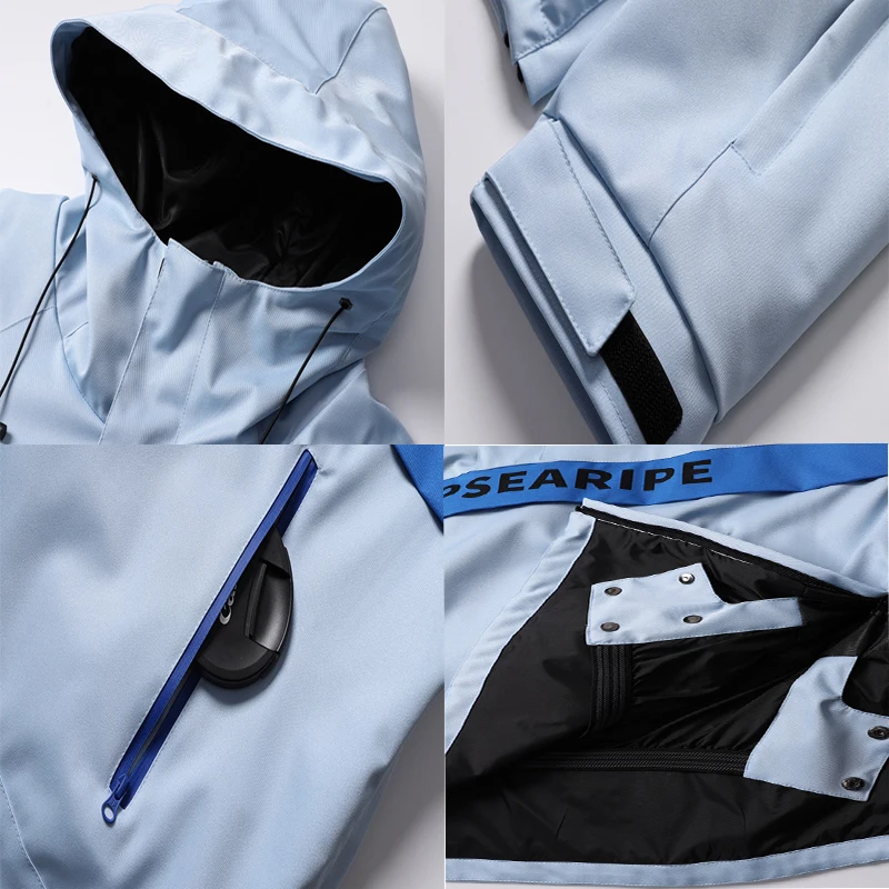 New Women Ski Suit Hoodie Outdoor Sports Snowboard Jackets Men Autumn Winter Tops Clothing Ski Jackets Windproof Waterproof Coat