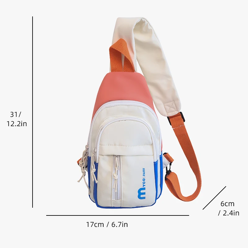 Chest Bag Women's Sports Style Design Niche Men's Trendy Brand Waterproof Outdoor Fashion Shoulder Crossbody Bag