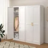 Metal Wardrobe Cabinets，Armoire Wardrobe Closet with Hanging Rod,Clothes Storage Cabinet with Adjustable Shelves and Doors, Clot 1