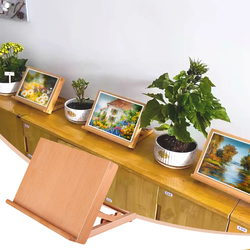 Desktop Drawing Board Adjustable Angle Wooden Sketching Board Portable Wood Painting Easel Multi-Function for Beginners Students