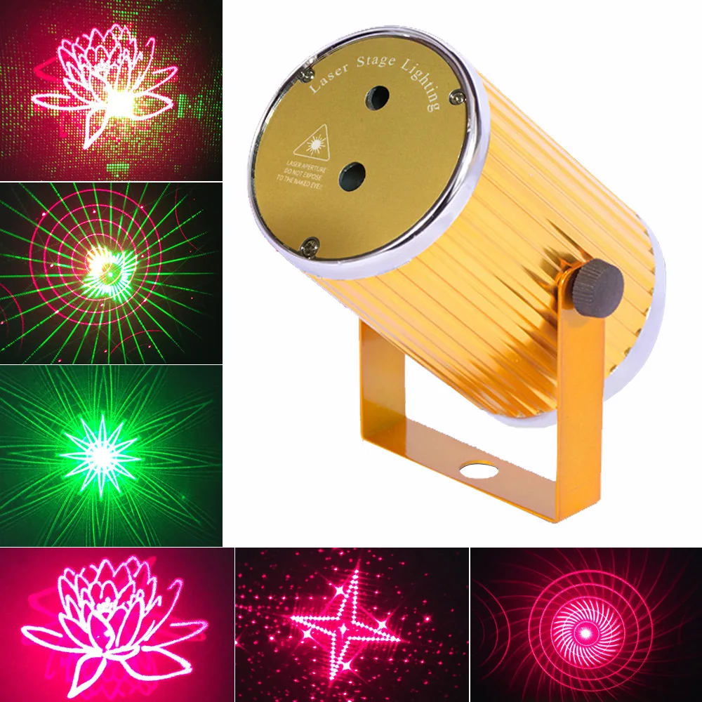 36 Modes RGB Laser Light LED Disco Light  Projection Lamp Effect Light Stage Lights Party DJ KTV Holiday Tow Yellow Flash Lamp