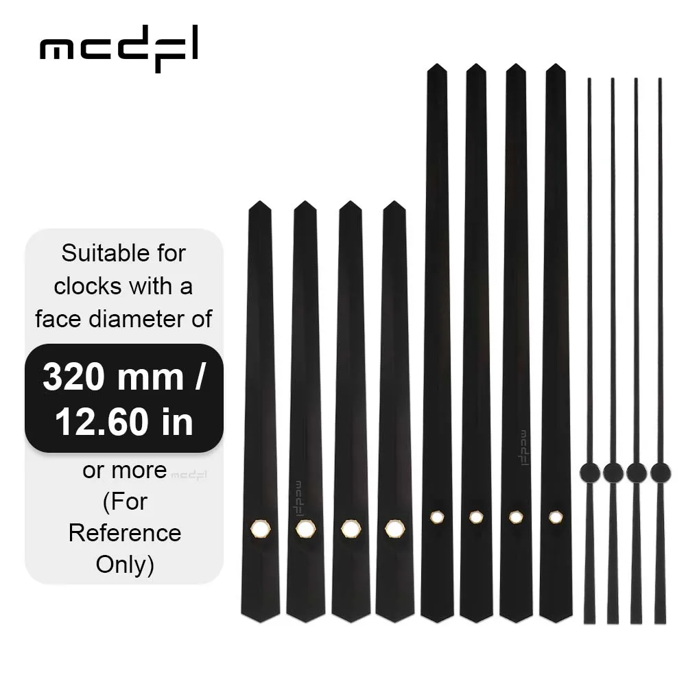 MCDFL Black Wall Clock Hands Only for Living Room Decorated Quartz Mechanical DIY Watch Arrow