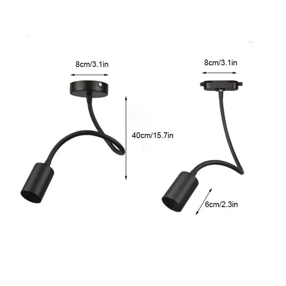 E27 Track Spotlight Modern and Simple Personality Restaurant Clothing Shop Ceiling Light Second Line Slide Light 360 ° 3