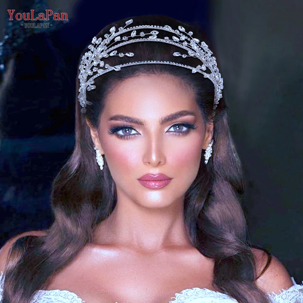 YouLaPan Rhinestone Headpiece Bridal Hairband Women Tiara Wedding Hair Accessories Bride Headwear Party Head Hoop for Girl HP381