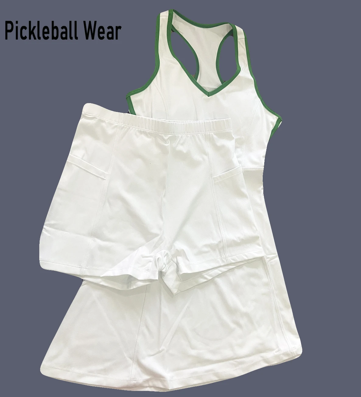 Women's Sleeveless pickleball Clothing Slim Fit and Quick-Drying with Chest Pad Fitness Tennis pickleball Dress Suit Apparels