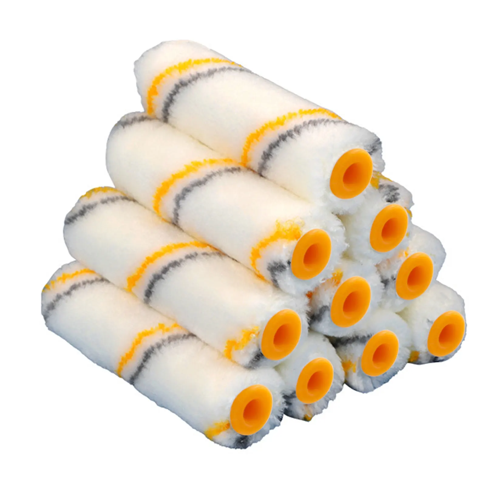 10-Pack Professional Paint Roller Sleeves and Edger Brush Set