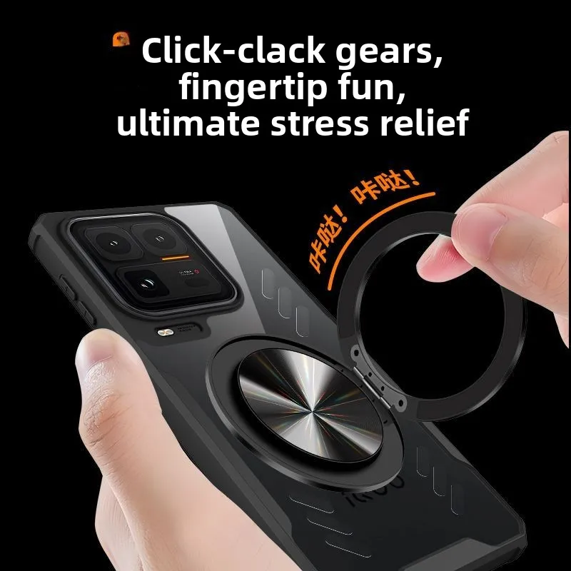 Luxury Magnetic Rotating Stand Case with Cooling and Anti-Fingerprint Features