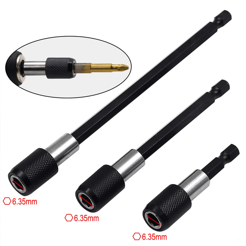 Screwdriver Set 60-150mm hexagonal quick-release self-locking extension rod electric drill driver quick transfer rod screwdriver tool set