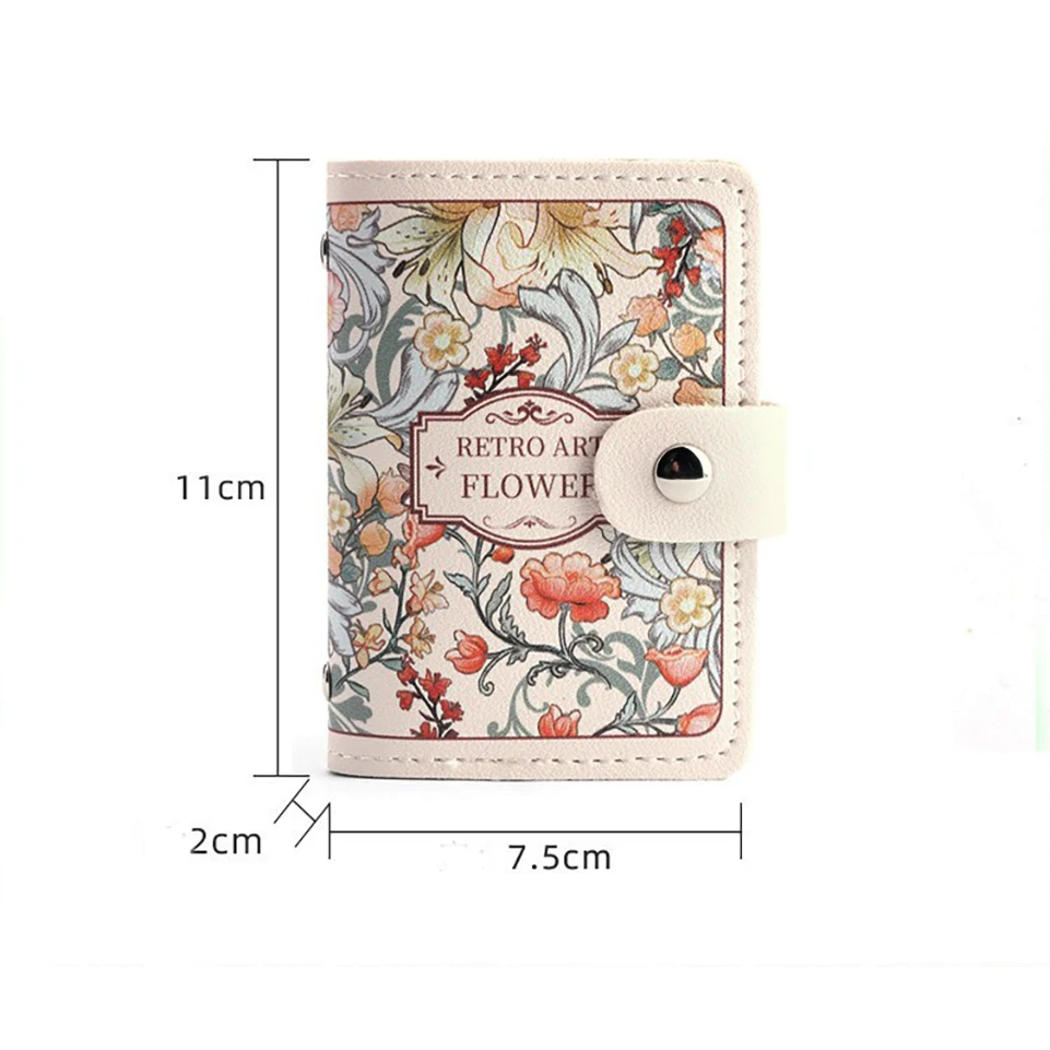 Creative 20 Card Pockets PU Leather Mini Wallets RFID Blocking ID Card Holder Laminated Concealed Pull-out Business Card Case