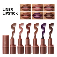 Waterproof Lip Liner Tapered Gradient Matte Black Brown Velvet Lipstick Non Sticky Contouring Tint Lipliner Crayon Lip Makeup 1