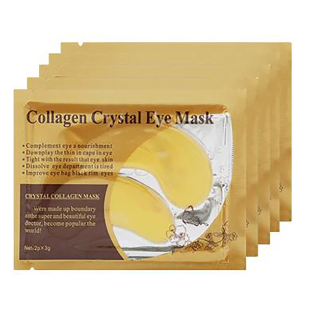 100Pcs=50Pairs Gold Collagen Crystal Eye Mask Anti Wrinkle Eye Patches