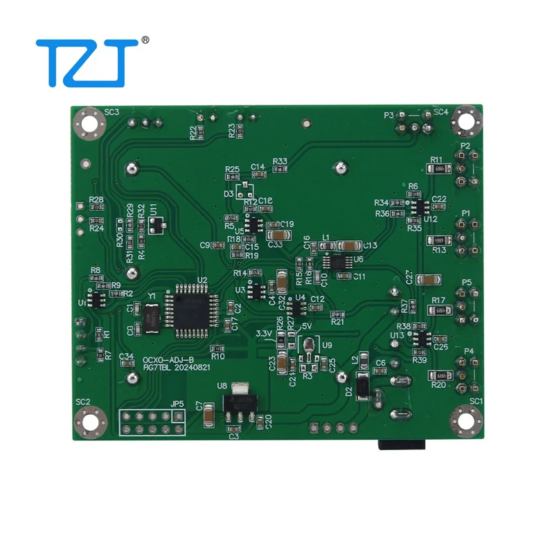 TZT OCXO-ADJ-B 3채널 조정 가능한 OCXO 보드 안정적이고 고정밀 51x51 SMA 커넥터가 있는 대형 수정 발진기