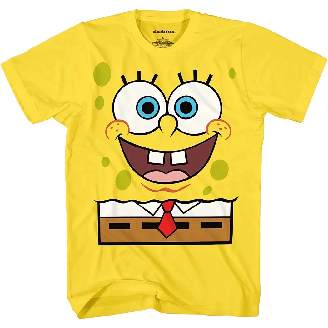 thumbnail image 1 of Camiseta de Bob Esponja para niños y niñas, Camiseta de cuello redondo con estampado 3D, regalos para niños, verano 2024, 1 of 4