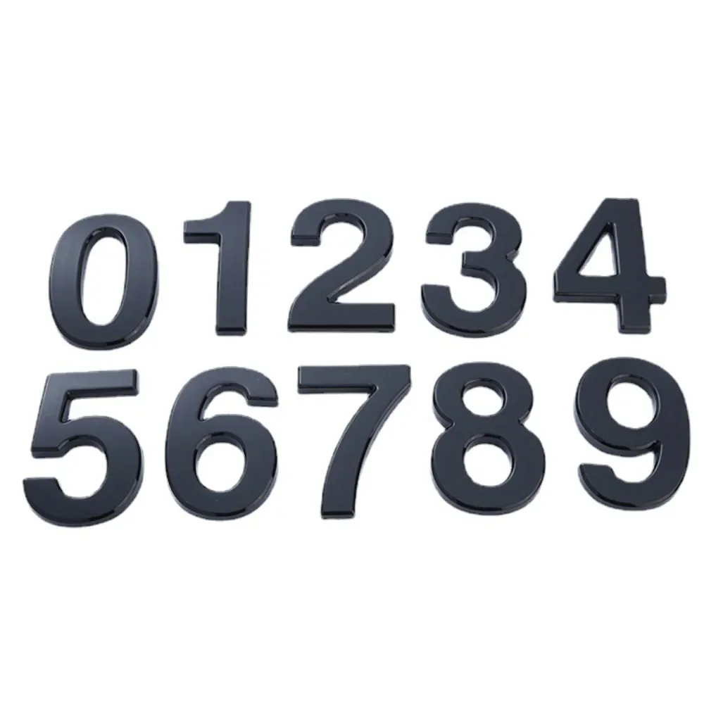 House Number Signs Easy To Install Adhesive Backed Hotel Room Door Plate 10cm Red Bronze Black House Numbers Stickers Acrylic ABS Personalized