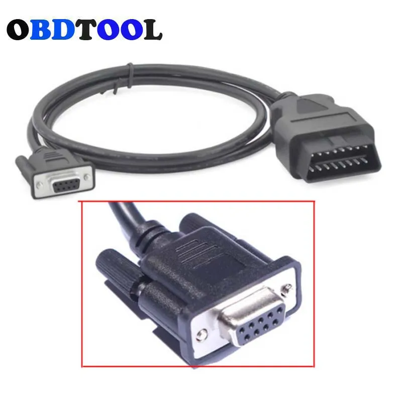 Cavo Di Prolunga Maschio Obd2 A 16 Pin Converti Pin Db9 Nuova Auto Obd 16 Pin A Db Connettore Seriale Rs232 A 9 Pin Obdii Da 16 Pin A Db9 Femmina