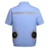 Men's Summer Vest Fan Air-conditioning Clothing UBS Charging Cooling Short-sleeved Jacket Work Shirt Outdoor Fishing Clothing 6
