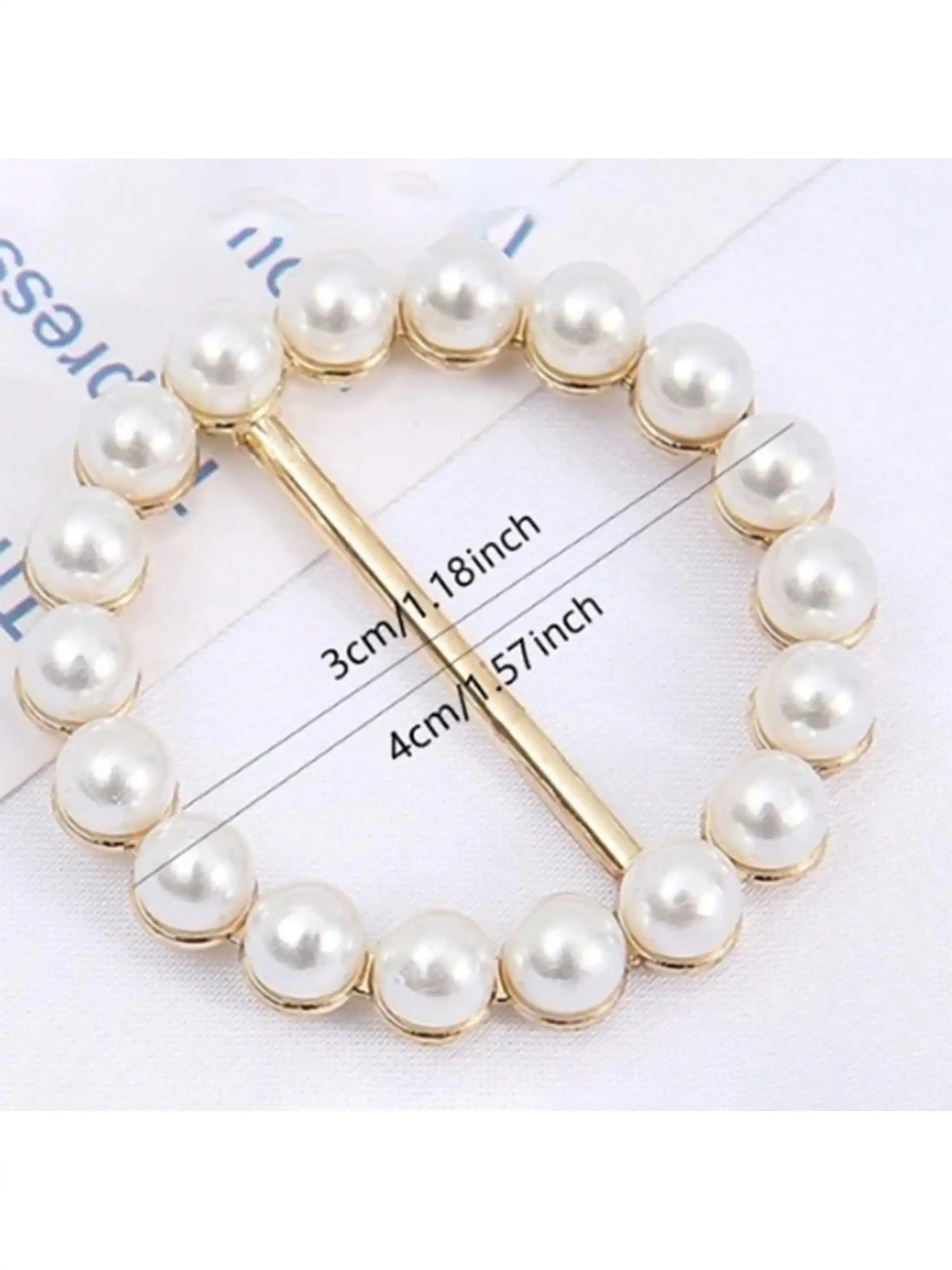 Alloy Pearl and Rhinestone Pin Backs Set for Women