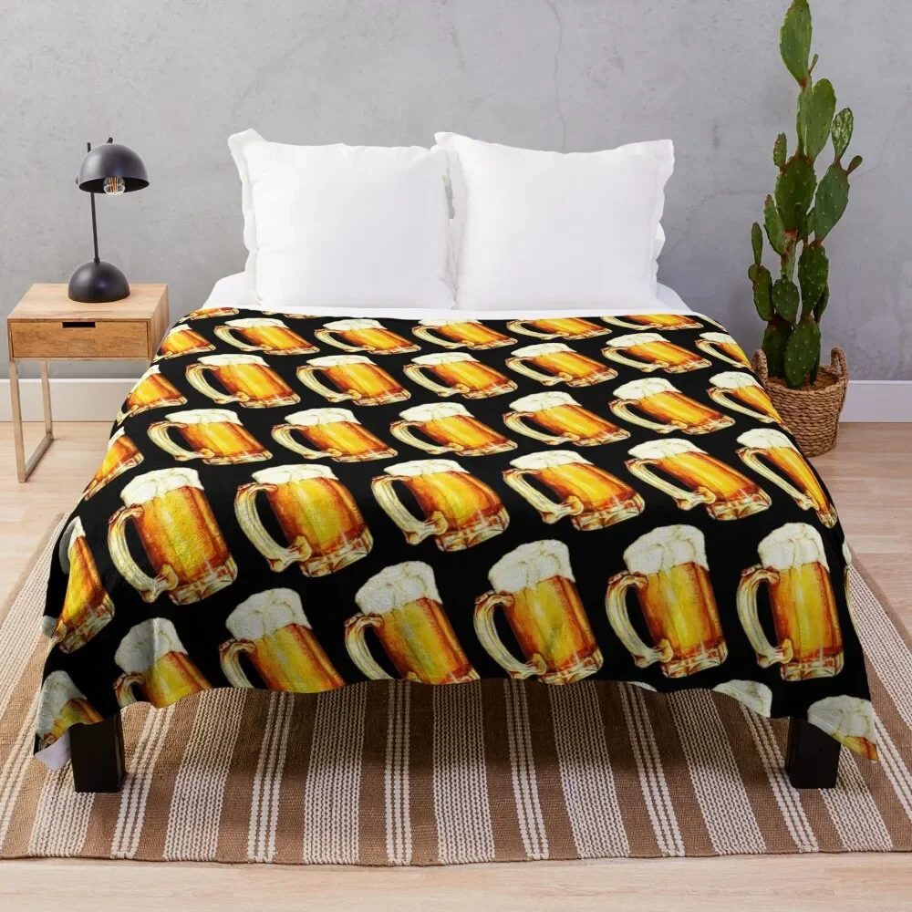 Bier Pattern Throw Blanket Comforter Decorative Sofa Blankets