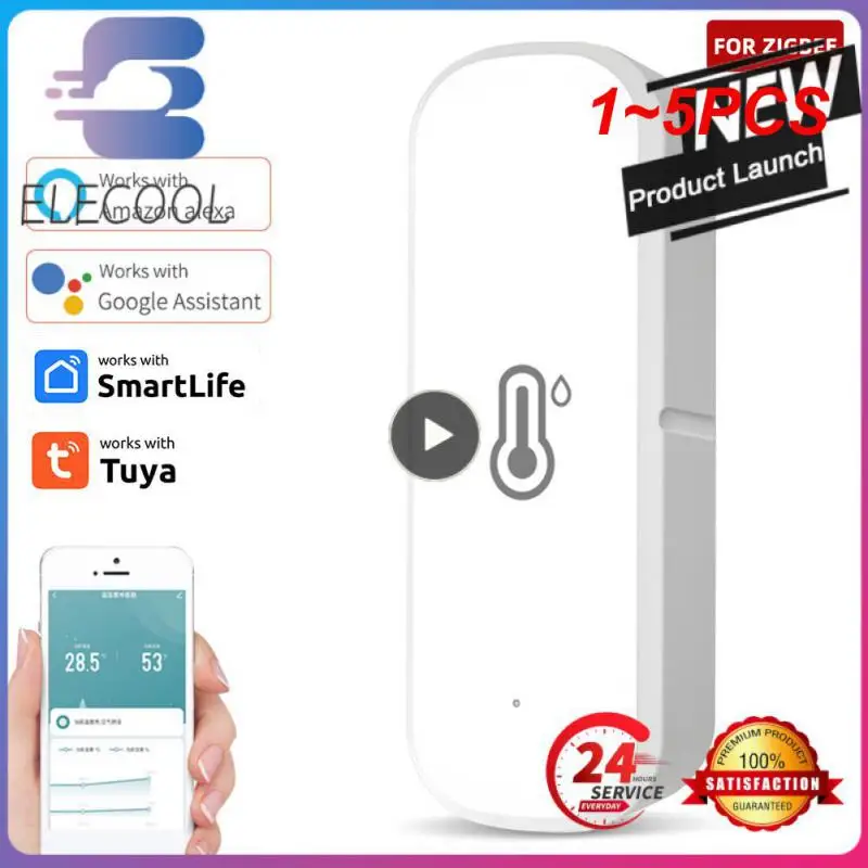 

1~5PCS Tuya WiFi Temperature And Humidity Detector Independent Electronic Thermometer Sensor Smart Home Indoor Alexa