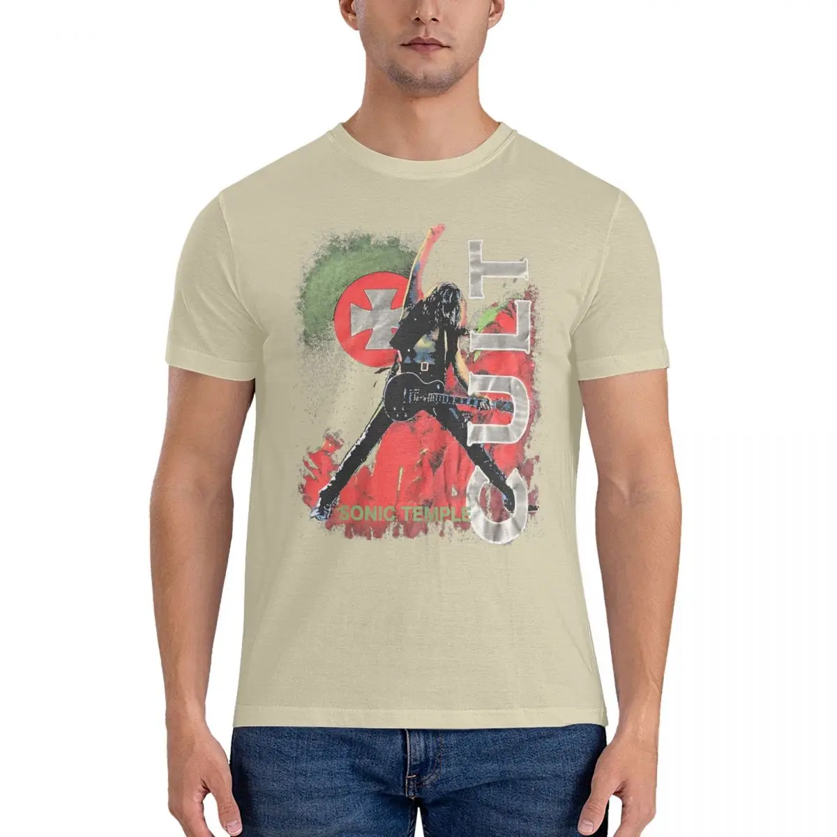 thumbnail image 1 of Camisetas Sonic Temple Cult para hombre, camisetas de Death Metal, increíbles camisetas 100 % algodón, camisetas de manga corta con cuello redondo, ropa estampada con gráficos, 1 of 5