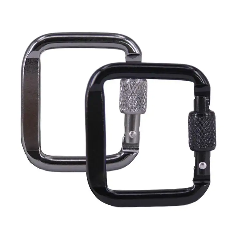Small Snap Hook TRIXES Black Metal Carabiner Clip Big Size Key - Main Image