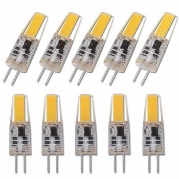 조광 미니 G4 LED COB 램프, 6W 전구, AC DC 12V 220V 캔들 라이트 교체, 30W 40W 할로겐 샹들리에 스포트라이트, 10 개