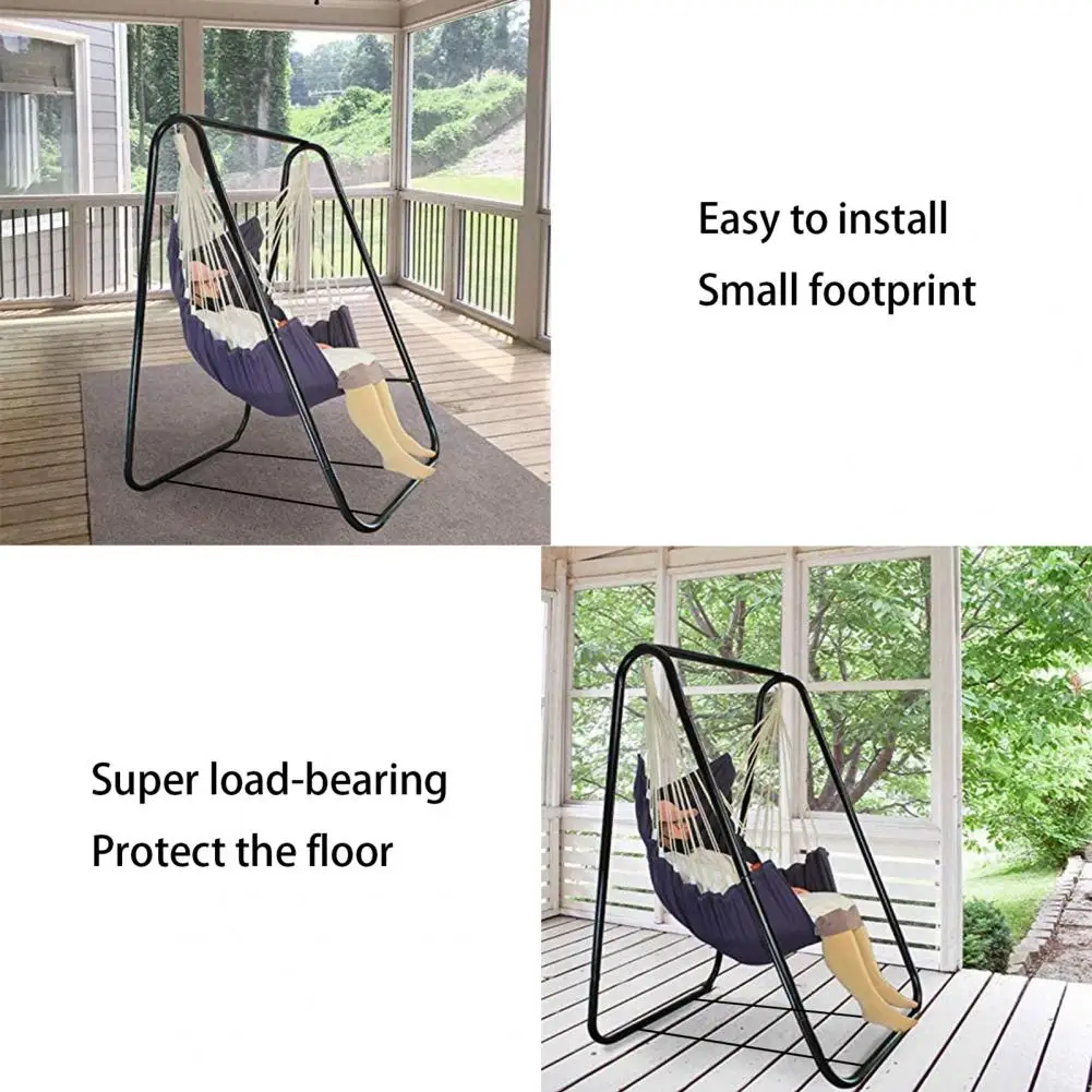 A-shaped Strong Load Bearing Anti-deformed Hammock Chair Stand Swing Seat Metal Support Rack (without Hammock Chair) 3