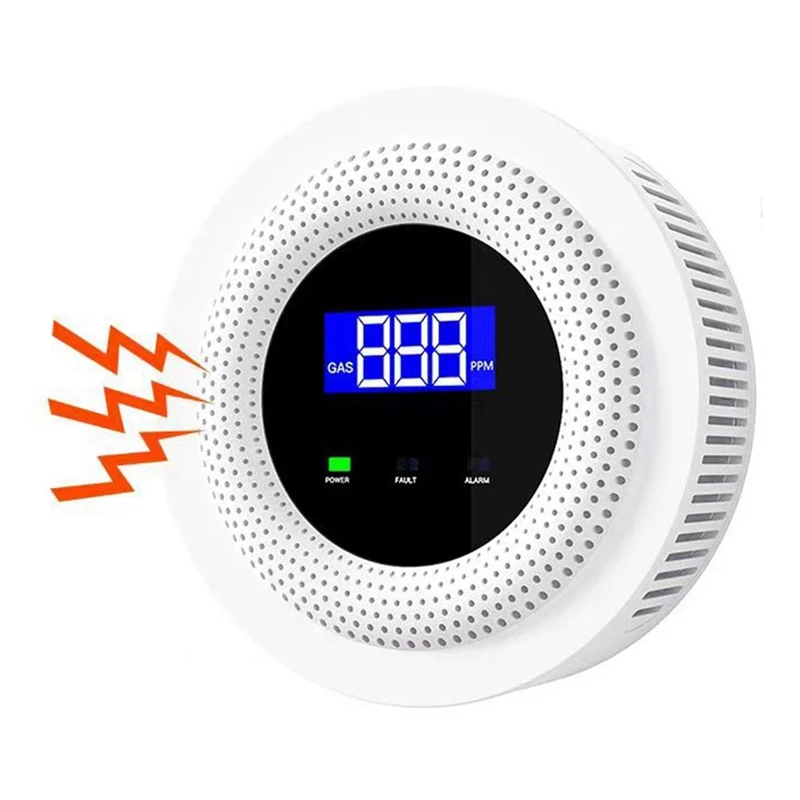 

Tuya Wifi Natural For Gas Leak Detector LPG Leakage Sensor Sound Alarm & 433Mhz Remote Control Protection Security