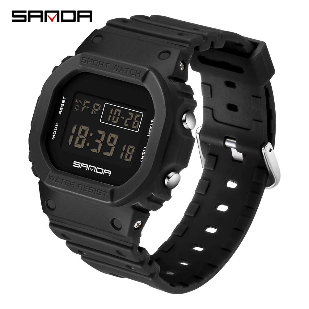 Sleek Digital Waterproof Sport Watch - Unisex Fashion Timepiece