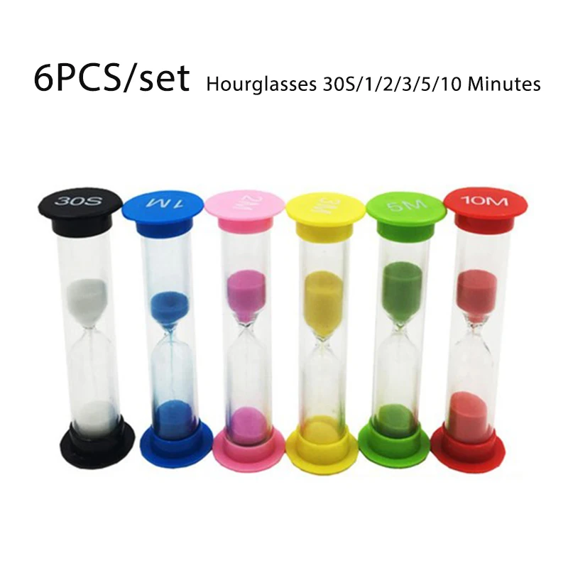 Sand Timer 6Pcs/Set Hourglass Sand Timer for Home Decoration