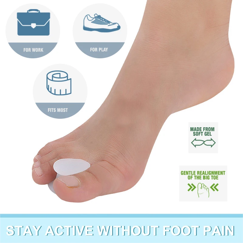 Gel Toe Separator 2/4Pcs Hallux Valgus Bunion Corrector Toe Protector Spacer