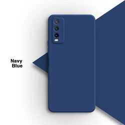 Enhanced Liquid Silicone Soft Back Cover - Original Simple Fashion Shell for VIVO Y20i (Navy Blue)